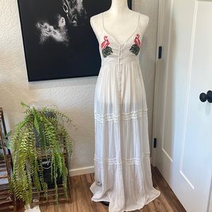 Modish One White Flamingo Dress
